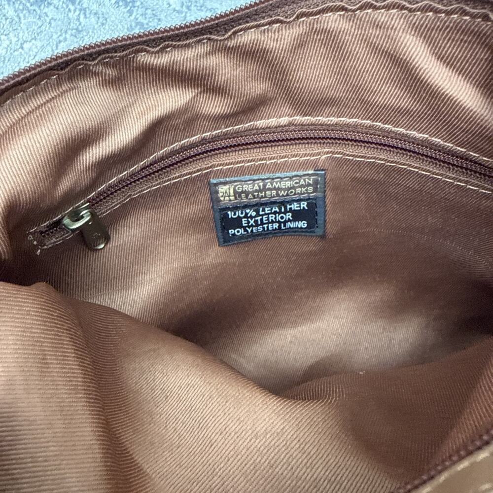 Great American Leatherworks Brown Leather Crossbody Bag - Picture 9 of 9